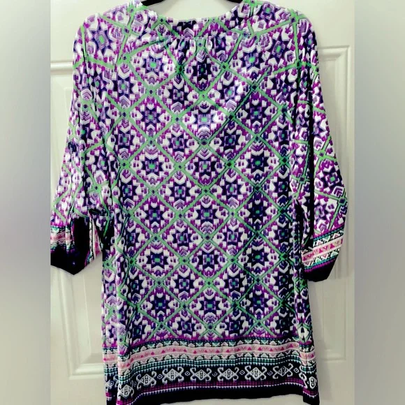 $140 NWT Nanette Lepore MULTI PURPLE LUXURIOUSLY SOFT SWIMSUIT COVER UP DRESS - Picture 3 of 13